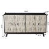 NicBex 59.84 Inch Retro 4-Door Storage Cabinet with Wood Legs,Sideboard Buffet Cabinet for Entryway and Lining Room - 3 of 4