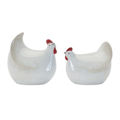 Terra Cotta Chicken Décor (Set of 2)
