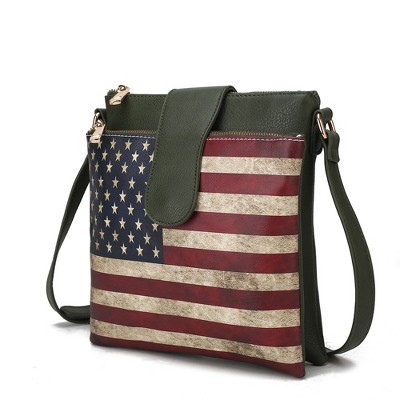 MKF Collection Josephine Vegan Leather Women’s FLAG Crossbody Bag by Mia K