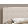 Monarch Specialties Bed Headboard Only Queen Size Bedroom Upholstered Linen Look Beige Transitional - 4 of 4