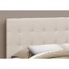 Monarch Specialties Bed Headboard Only Queen Size Bedroom Upholstered Linen Look Beige Transitional - image 4 of 4