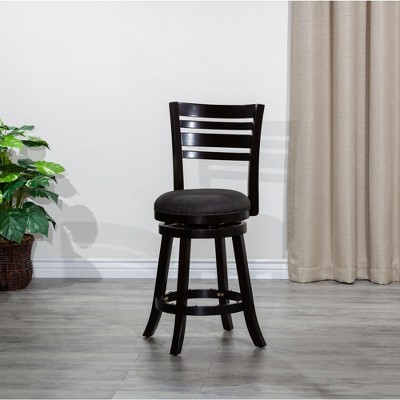 NicBex 30" Swivel Bar Stools with Slatted Back,Counter Height Bar Stools with Flared Legs,Barstools for Kitchen Counter,Home Bars