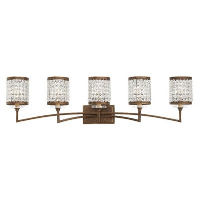 Livex Lighting Grammercy 5 - Light Vanity in  Hand Painted Palacial Bronze
