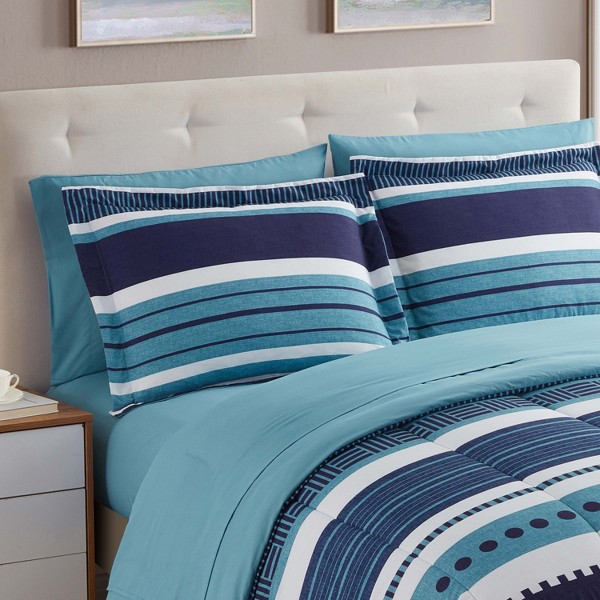 Set de Edredón Impreso Todo en Uno de 7 Piezas Marino por Sweet Home Collection® 3