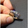 Pompeii3 1ct Lab Created Diamond 5-Stone Wedding Women's 10k White Gold Ring - 4 of 4