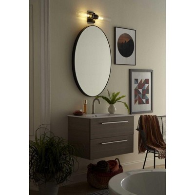 Clarion Polished Chrome 2-Light Cylinder Bath Vanity Light