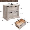 SinCiDo Farmhouse 2 Drawer File Cabinet, 30" Office Storage Cabinet w/Hanging Folders Holds A4 Letter Legal Files Size - 2 of 4