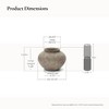 LuxenHome Rustic Ceramic Vase, Terracotta Pot with Earthy Gray-Brown Finish, Handcrafted - 3 of 4