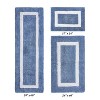 Hotel Bath Rug 100% Premium Cotton Tufted Weave Two Tone Reversible 3 Piece Bathroom Rug Set, Super Soft & Water Absorbent, Machine Washable Bathmat - 2 of 4