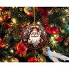 Christmas Ceramic Ornament in Stained Glass Patterns, Santa Claus Christmas Ornaments, Vintage Santa Claus Ornament for Christmas Tree - 4 of 4