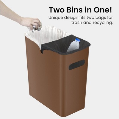 Toffee Brown 4.2 Gallon Touchless Plastic Kitchen Trash Can
