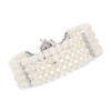 Ross-Simons 4.5-5mm Cultured Pearl and .15 ct. t.w. Diamond Multi-Strand Bracelet in Sterling Silver - 3 of 4