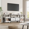 GustoWave Farmhouse TV Stand with Drawers & Storage Shelves for Home, Offices - 4 of 4