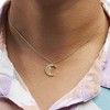 Haus of Brilliance 14K Yellow Gold 1/10 Cttw Diamond Crescent Man on the Moon Pendant Necklace - 4 of 4