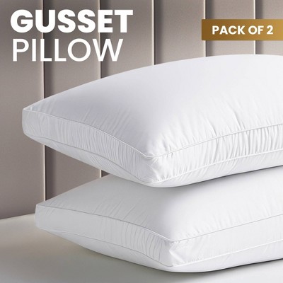 Utopia Bedding 2pk Gusseted Bed Pillows for Sleeping White