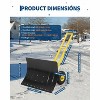 TackView Snow Shovel with Wheels, Heavy Duty Double Rod Wheeled Snow Pusher with Metal Blade, for Driveway Sidewalk Yard - 3 of 4