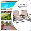 Costway 2 Person Outdoor Patio Double Glider Chair Loveseat Rocking Turquoise/Gray/Brown/Black/Navy/Wine - 4 of 4