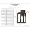 Urban Ambiance Luxury Farmhouse Outdoor Wall Sconce 13.625''H x 7.125''W,  Olde Bronze Finish,  Macon Collection, UHP1381 - 4 of 4