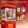 FONTOI 6/8/10/12/16/20 OZ Popcorn Machine with Cart Stainless Steel Kettle Heated Warming Deck and Old Maids Drawer for Easy Cleanup - 4 of 4