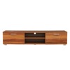 TiramisuBest Vintage Bevel TV Stand with Drawers Solid Wood Legs Entertainment Center Media Console for Living Room Bedroom - 4 of 4