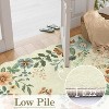 5'x7' Floral Living Room Rugs, Area Rugs 5x7ft Rug for Bedroom Ultra-Thin Soft Rug, Non-Slip Washable Rugs Stain Resistant Low-Pile Throw Rug, Beige - 3 of 4