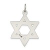 Black Bow Jewelry Sterling Silver Antiqued Star of David Pendant, 22 x 25mm (1 Inch) - 3 of 4