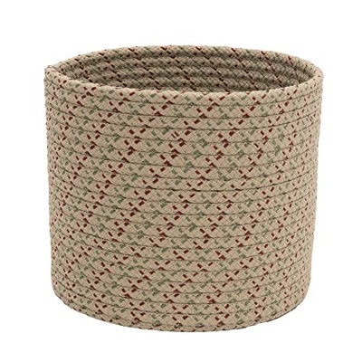 Colonial Mills Dasher Woven Holiday Decorative Braided Basket, 16"x16"x14", Natural Multi