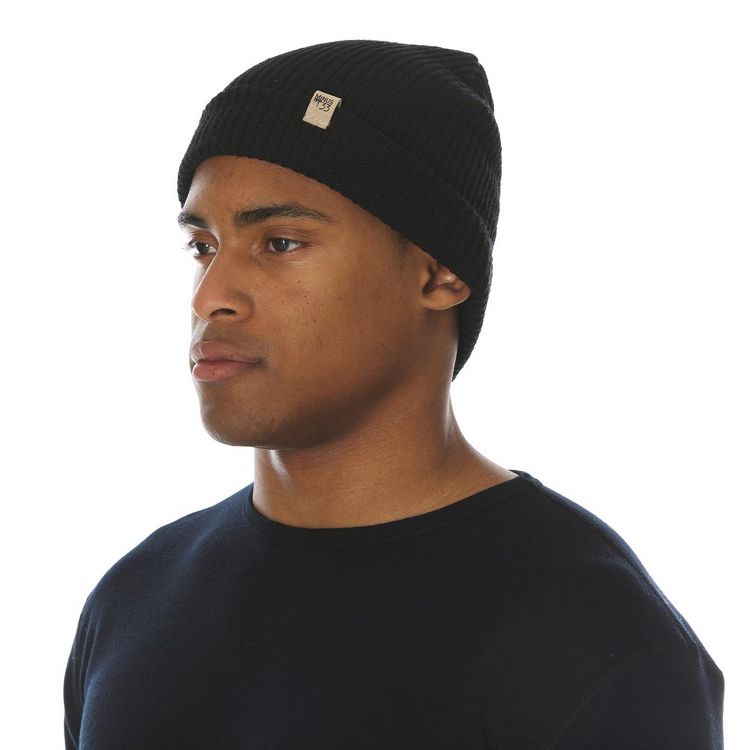 Minus33 Merino Wool Midweight - Everyday Rib Knit Beanie 100% Merino Wool Black, 3 of 15