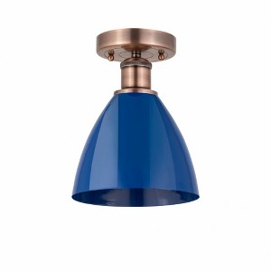 Plymouth Dome - 1 Light Semi-Flush Mount In Industrial Style-11.25 Inches Tall and 7.5 Inches Wide - 1 of 1