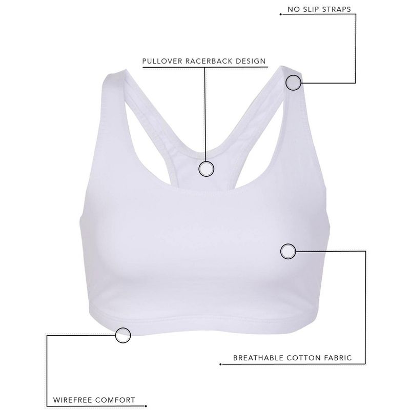 Leading Lady The Serena - Cotton Wirefree Sports Bra, 4 of 7
