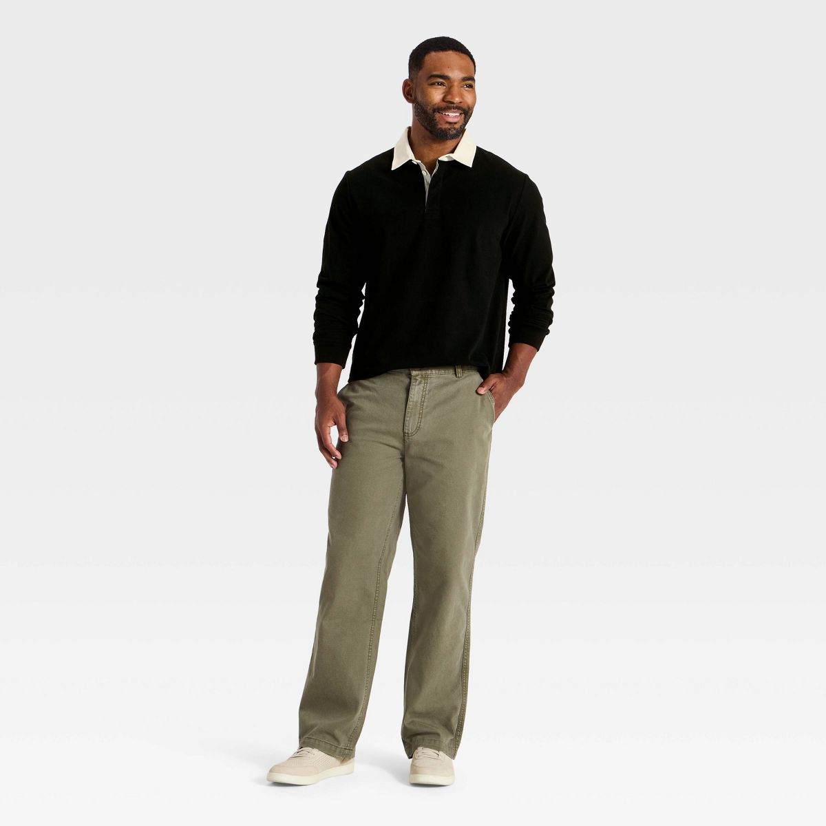 Men's Long Sleeve Rugby Shirt - Goodfellow & Co™ - thumbnail 3