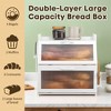MOEPISY Bread Box for Kitchen Counter Top, Large Bread Storage Container for Homemade Bread White - 3 of 4
