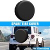 Unique Bargains Universal 190T Polyester Spare Tire Cover for Jeep Trailer RV SUV Truck Black - 2 of 4