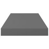 vidaXL Floating Wall Shelf High Gloss Gray 19.7"x9.1"x1.5" MDF - 4 of 4
