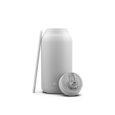 Ello 64oz Hydra Stainless Steel 1/2 Gallon Jug - Gray: Vacuum-Insulated Water Jug, Dishwasher-Safe Parts