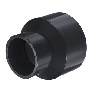 Unique Bargains Water Line Straight UReducer Pipe Fitting Reducing Coupling Connector Black - 1 of 4