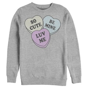 Men's Lost Gods Valentine's Day Candy Hearts Sweatshirt - 1 of 4