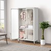 Costway Storage Wardrobe Cabinet Mobile Armoire Closet with Hanging Rod & Adjustable Shelf - 4 of 4