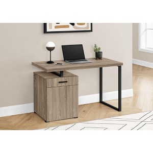 PAGED Reversible Computer Desk, Simple Modern Home Office Desk with 3 Storage Drawers for Office, Study - 1 of 4