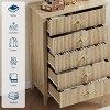 Fluted Dresser for Bedroom, 5-Drawer Wood Dresser for Bedroom, Modern Chest of Drawers, Storage Organizer Cabinet for Living Room, Hallway - 3 of 4