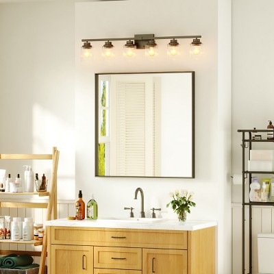 Rectangular Aluminum Framed Wall Bathroom Vanity Mirror