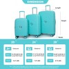 TUYOHW Expandable Hardshell Suitcase Double Spinner Wheels PP Luggage Sets Lightweight Durable Suitcase with TSA Lock,3-Piece Set - 3 of 4