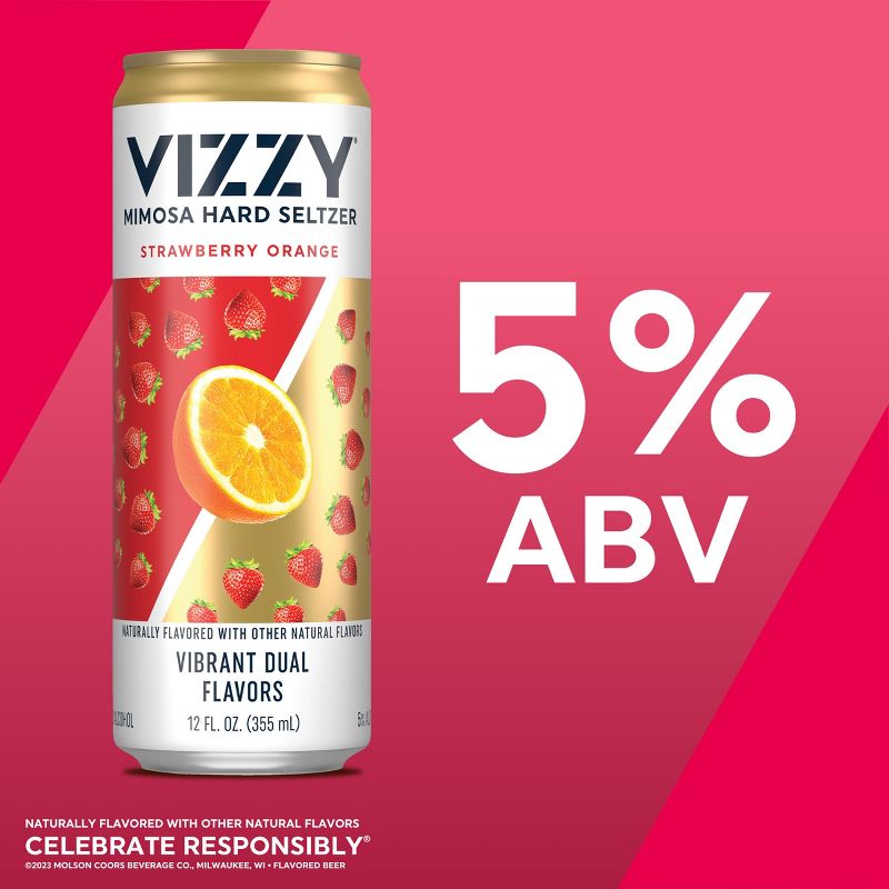 VIZZY Mimosa Hard Seltzer Variety Pack - 12pk/12 fl oz Cans, 3 of 11
