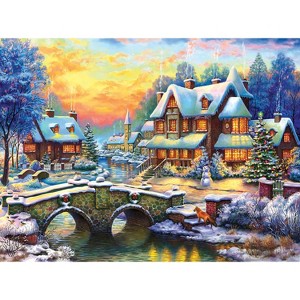 Sunsout Stone Bridge to Winter Estate 1000 pc Christmas Jigsaw Puzzle 42941 - 1 of 4