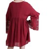 Women's Ruffled Embroidered Keyhole Dress - umgee - 3 of 3