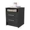 Grungis Modern Night Stand with 2 Drawers,Wooden Nightstands with Concealed Shelf,Bedside Table for Bedroom Furniture - 4 of 4