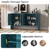 CAVINAS Modern Wooden Sideboard Cabinet with Long Handles & Adjustable Shelves,Buffet Cabinet with Storage for Kitchen,Dining Room - 3 of 4