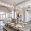 LNC Andromeda 6-Light 29.5" French Country/Cottage Candle Chandelier,Distressed White Wood - 4 of 4
