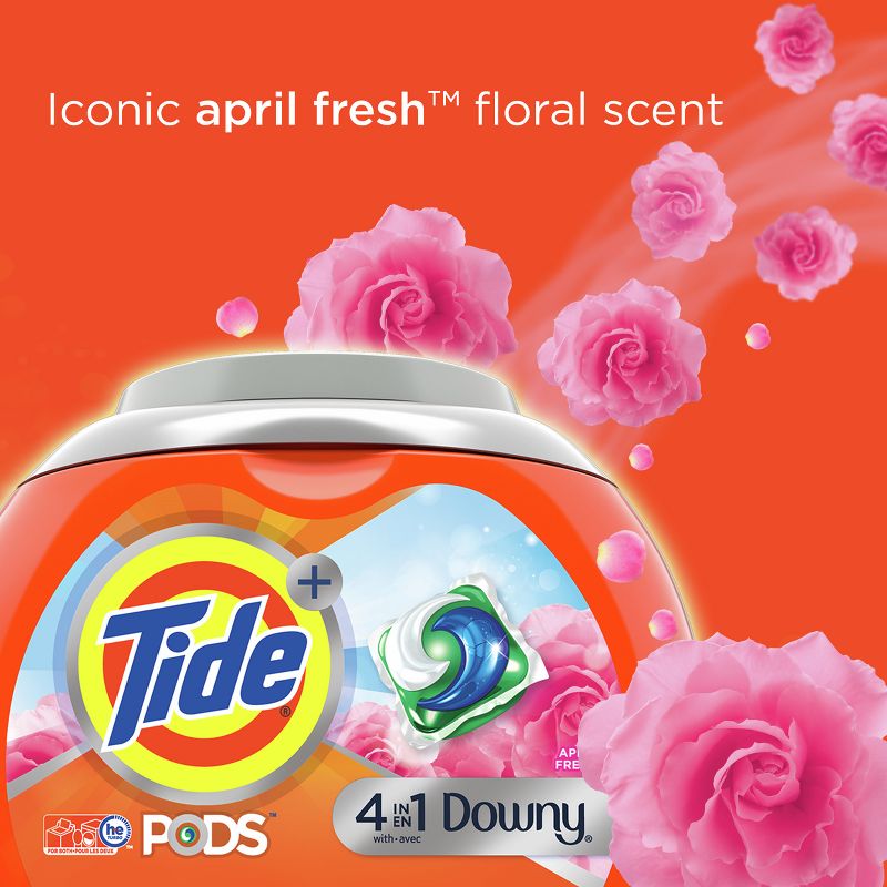 Tide Pods Laundry Detergent Pacs - Downy April Fresh, 5 of 10