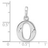 Black Bow Jewelry Sterling Silver, Sabrina Collection, D/C Block Initial  O Pendant - 3 of 4